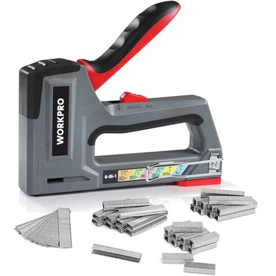 Handtacker Set Heavy Duty 6in1 Werkzeugtacker für Renovierungen Möbel Dekorat... - Bild 1 von 2