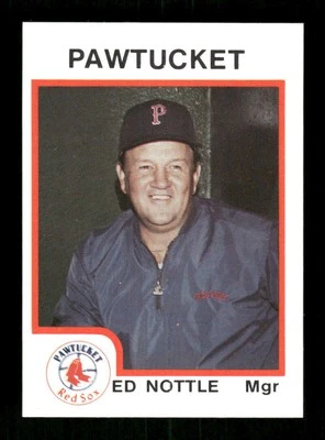 1987 Procards Pawucket Red Sox  72 Ed Nottle MGR BXCP15 - Image 1 of 2