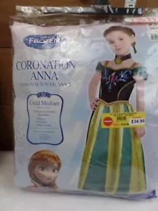 NEW DISNEY FROZEN CORNATION ANNA 3PC COSTUME~CHILD MEDIUM(8-10) - Picture 1 of 6