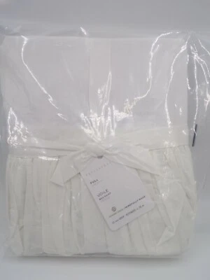 Pottery Barn Voile Bed Skirt Full White 15" Drop #J84 - Image 1 of 3