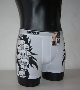 BOXERSHORTS Calzoncillos Calavera Hipster Algodón S M L XL 5 6 7 8 Nuevo - Imagen 1 de 6