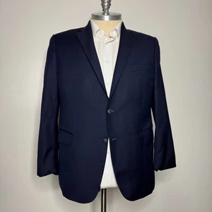 Hart Schaffner & Marx Men's 46S Sport Coat Blazer Jacket Blue Wool 2-Button - Picture 1 of 11