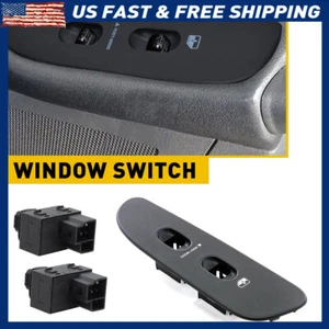 Passenger Side Window 2X Switch Bezel Set Fit Ram Black Dodge 1500 2003-2005 - Picture 1 of 9