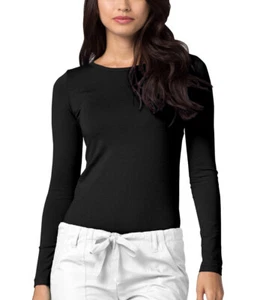 Adar Womens Comfort Long Sleeve T-Shirt Underscrub Tee - Picture 1 of 245