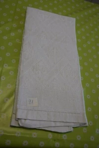 Asciugamani cotone operato bianco cm. 91x60 Cotton Towel B14 (21) ° - Picture 1 of 2