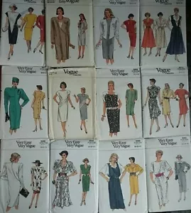 VOGUE Vintage Sewing Patterns 70's & 80's Dresses Skirt Tops -U Pick! Lot #4 - Picture 1 of 49