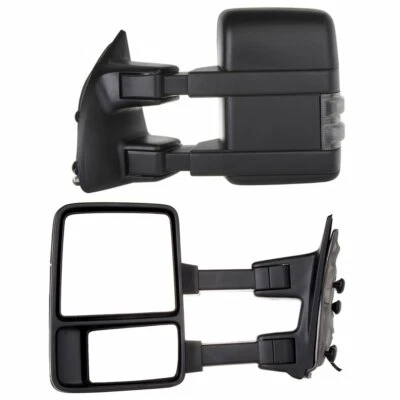 Pair For 08-16 Ford F250 F350 F450 F550 Super Duty Towing Manual Signal Mirrors - Image 1 of 4