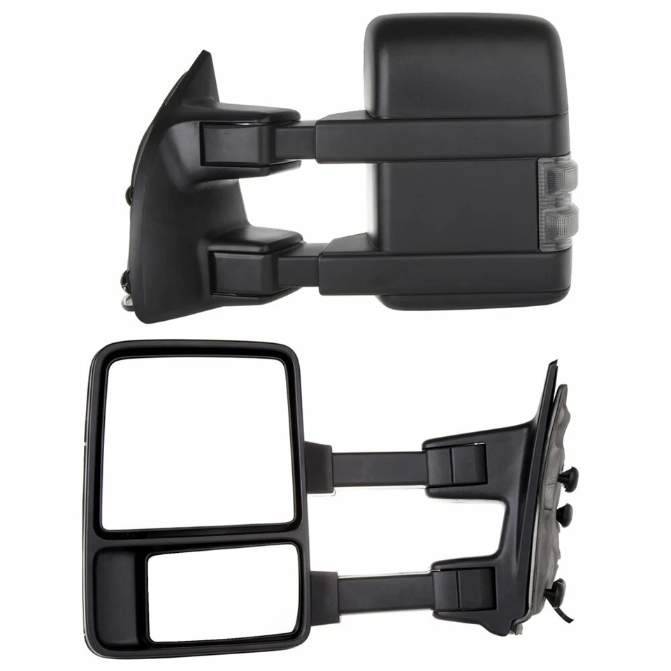 Pair For 08-16 Ford F250 F350 F450 F550 Super Duty Towing Manual Signal Mirrors - Image 1 of 4