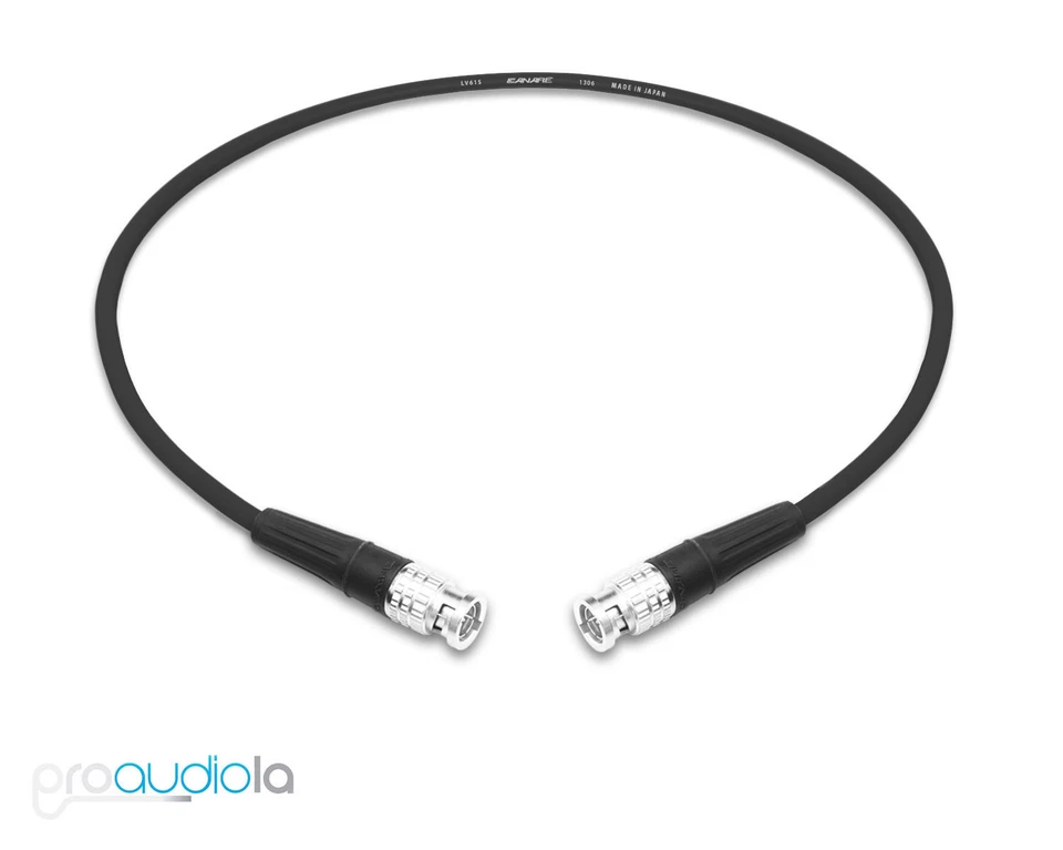 Canare LV-61S Cable | BNC to BNC 75 Ohm Word Clock Cable | Black 2 Feet 2 ft. - Image 1 of 1