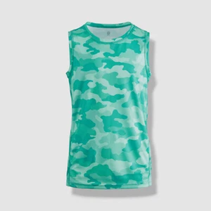 ID Ideology Kids Boy's Green Cassandra Camo Sleeveless Tank Size 7 - Picture 1 of 3