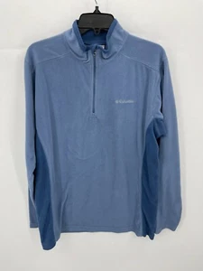 Columbia Fleecepullover Herren Large Blau 1/4 Zip Langarm Jacke - Bild 1 von 6