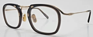 Oliver Goldsmith TRAITOR Matte Brown & Matte Gold Eyeglasses 48-23-140 NIB - Picture 1 of 4