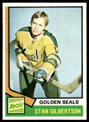1974-75 Topps #223 Stan Gilbertson California Golden Seals NM 40778 - Image 1 of 2