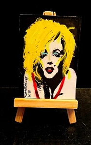colorful MARILYN MONROE PAINTING Pop Art ACEO CARD 3.5 X 2.5 SWARTZMILLER DNA - Picture 1 of 16