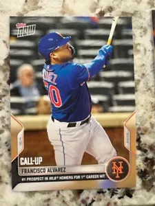 2022 TOPPS NOW CARD NUEVA YORK METS FRANCISCO ALVAREZ #1021 HOME RUN PRIMER GOLPE - Imagen 1 de 1