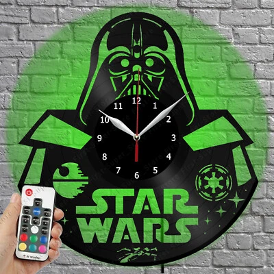 LED Clock Darth Vader Vinyl Record Wall Clock Led Light Wall Clock 133 - Image 1 of 4