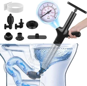 Émbolo de inodoro alta presión desagüe de aire Blaster Gun Drain Clog Remover Tools Air - Imagen 1 de 9