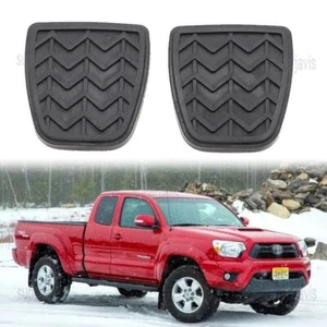 1 Pair Rubber Replacement Brake Clutch Pedal Pads Cover For Toyota Tacoma 01-17 - Picture 1 of 10
