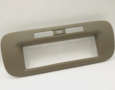 1998-2002 Lincoln Town Car Center Dash Trim Bezel Message Center Parchment Tan - Image 1 of 4