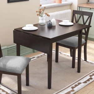 29"-45" Extendable Dining Table, Folding Design, Rubberwood Legs, Space-Saving - Picture 1 of 20