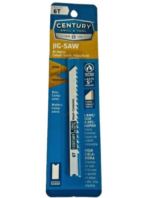 Hoja de sierra caladora bimetálica de vástago universal Century Drill 3 5/8" x 6T 06206 Foto 1 de 2