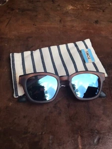 TOMS Unisex Sunglasses Emerson Color Vintage Tortoise Blue Lens RARE! - Picture 1 of 8
