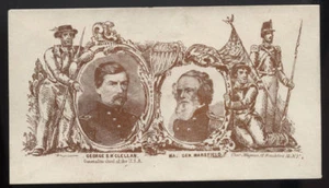 McCLELLAN & MANSFIELD - MAGNUS Bronze CIVIL WAR Cover - RARE DESIGN!! - Bild 1 von 2