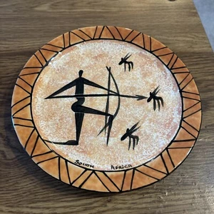 Plato decorativo arte nativo Xolani Sudáfrica 8" - Imagen 1 de 2