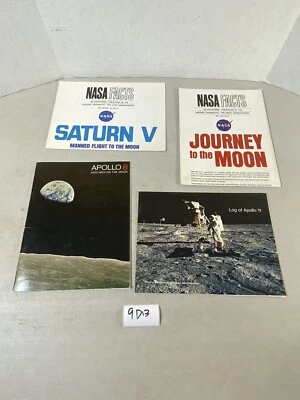 NASA Apollo Moon Landing Saturn V Ephemera Booklets Poster Space Lot 9D13 - Image 1 of 4