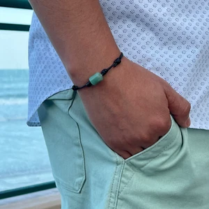 Herren Grün Aventurin Stein verstellbar Armband Chakra Heilung Geschenk Unisex Geschenk - Bild 1 von 7