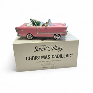 Dept 56 Snow Village CHRISTMAS CADILLAC Pink Car Excellent Cond Orig Box 54135 - Picture 1 of 2