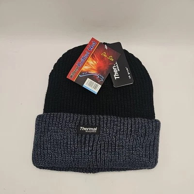 Sombrero de reloj tejido Thinsulate doble capa cálido poliéster polar gorro gorra nuevo Foto 1 de 4