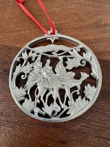 Decorazione natalizia vintage Gorham placcato argento 3 Wiseman Northstar Betlemme cammelli - Foto 1 di 4