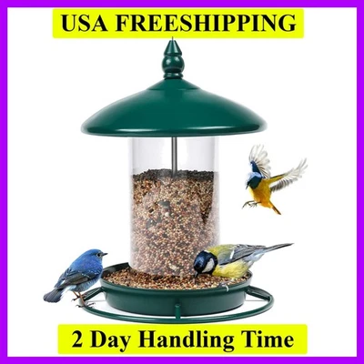 Bird Feeders for Outdoors - Metal Roof Chew Proof, 360° Feeding Perch - Wild ... - Image 1 of 4