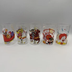 1993 McDonald's Happy Meal Plastic 4" Cup Set 5 Ronald Hamburglar Birdie Grimace - Picture 1 of 15