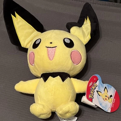 Pokémon Pichu Plush Doll Stuffed Animal 7” Wicked Cool Toys WCT NEW - Image 1 of 4