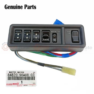 Genuine Toyota LandCruiser HJ61 Door Power Window Master Switch Button LHD - Image 1 of 4