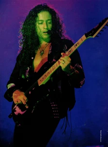 vtg 90s MICHAEL WILTON QUEENSRYCHE MAGAZINE PINUP PAGE Guitarist ESP Print Ad - Picture 1 of 1