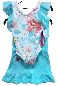 NEW Disney The Little Mermaid 2-Piece Swimsuit Size 3T Dress Girls AA2 - Picture 1 of 13
