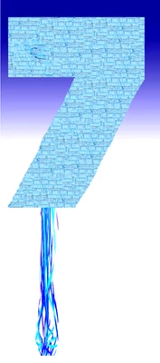 Number Seven 7 Blue Pinata birthday party Pull string Hit WITH OPTION OF STICK - Image 1 of 4