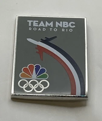 Broche de mídia olímpica 2016 NBC ~ Road to Rio de Janeiro Brasil ~ Cinza - Imagem 1 de 4