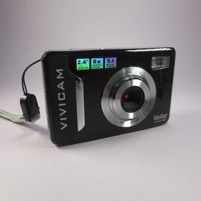 Vivitar Digital Camera Vivicam 5024 5.1MP Black Tested - Image 1 of 4