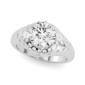 Luxury! 2.00 Ct DE/VS Lab Grown Round Cut Diamond Engagement Ring in Platinum - Picture 1 of 29