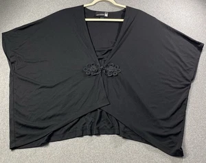 Original Anthony Women Poncho/ Top Embroidered Size S/Xs Black - Picture 1 of 4