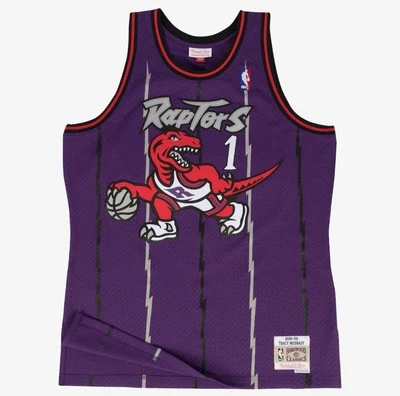 Camiseta deportiva púrpura Toronto Raptors 98 Tracy McGrady HWC Mitchelle & Ness Swingman nueva Foto 1 de 4