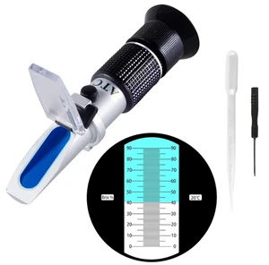 Brix Refraktometer 0~90%, Hand-Zuckerrefraktometer, hochgenaues Brixmessgerät - Bild 1 von 12