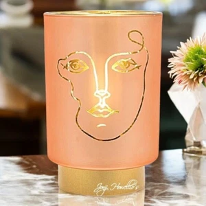 Edison LED Face Lamp Battery Powered Blush Pink Table Lamp Bedside Light Home - Picture 1 of 4
