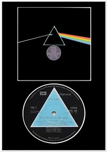 PINK FLOYD DARK SIDE OF THE MOON  VINYL RECORD DISPLAY POSTER A4-A3-A2 SIZES NEW - Picture 1 of 4