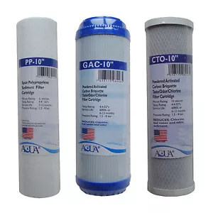 Universal Wasserfilter Ersatz 3er Set Filter: Sediment, GAC und CTO - Bild 1 von 1
