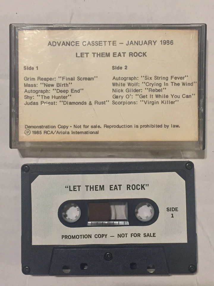 Let Them Eat Rock RARE ADVANCE PROMO Scorpions Grim Reaper Judas Priest Shy Mass - Image 1 of 1